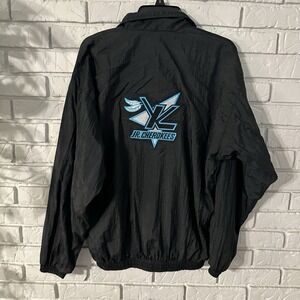 Vintage Knoxville Jr Cherokees Hockey Jacket ECHL Mens XL Made In USA Black